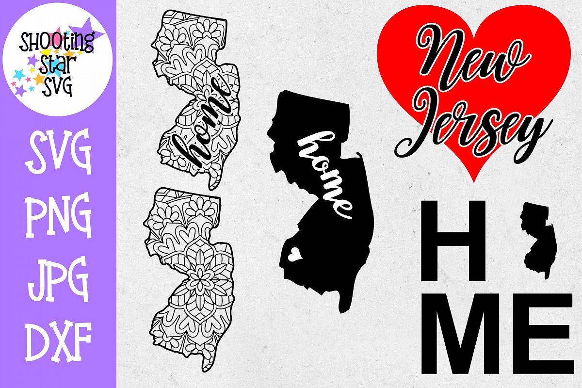New Jersey US State SVG Decal Bundle - 50 States SVG example image 1