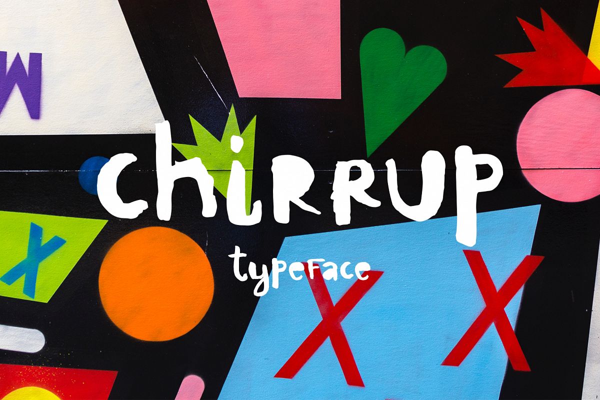 Chirrup Typeface - Hand Drawn Font example image 1