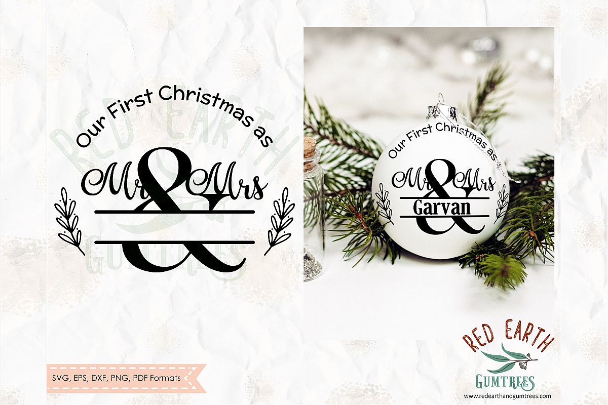 Download Our first Christmas as Mr and Mrs decal SVG,PNG,DXF,EPS,PDF