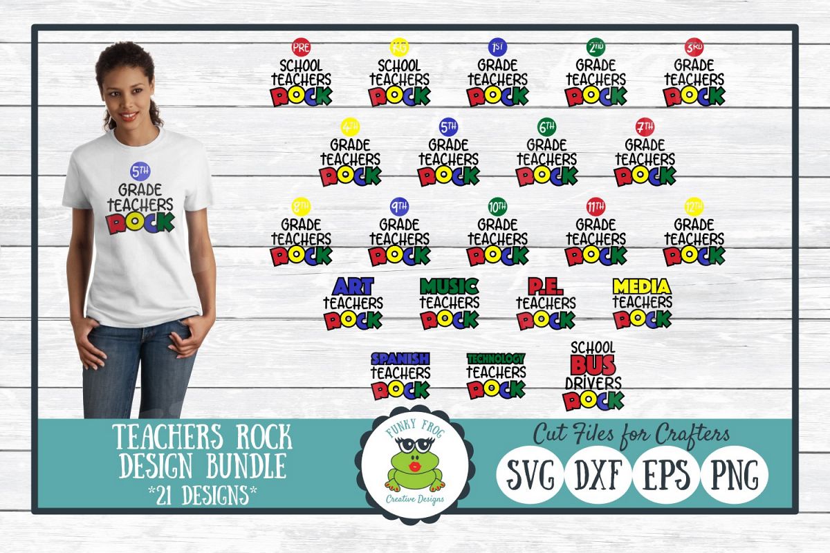 Download Teachers Rock Design Bundle - School SVG Cut Files