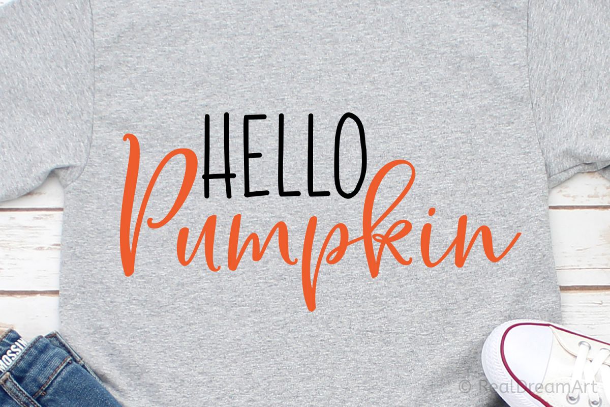 Hello Pumpkin SVG, DXF, PNG, EPS example image 1