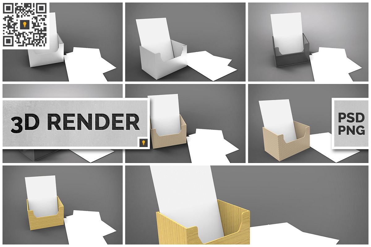 Flyer Holder 3D Render example image 1
