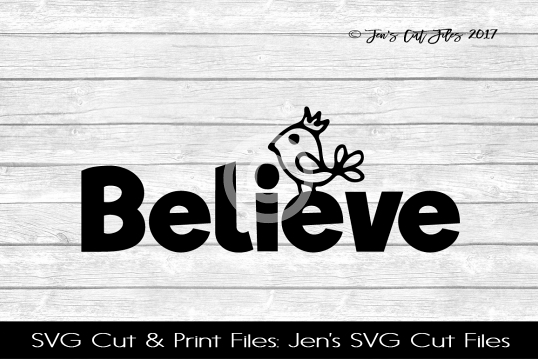 Believe SVG Cut File example image 1