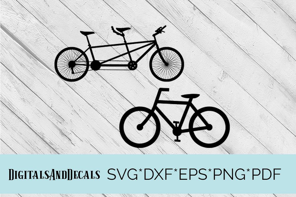 Download Tandem Bike and Single Bike SVG Cutting File