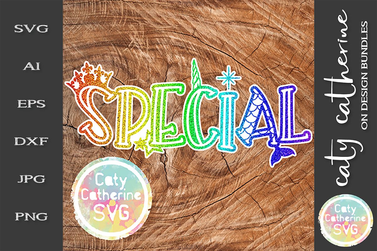 Special SVG Unicorn Princess Star Mermaid Cut File example image 1