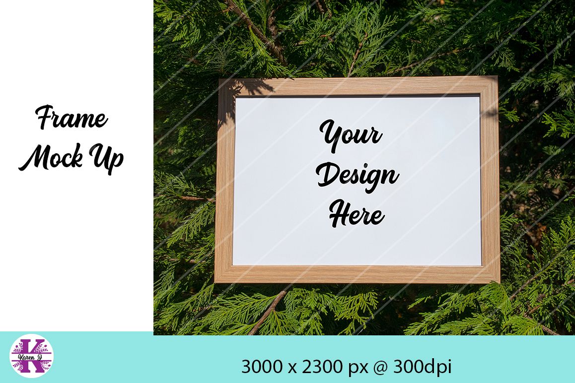 Frame in Pine Tree Mock Up example image 1