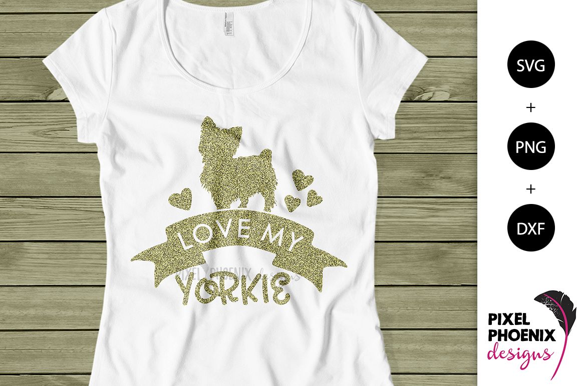 Love my Yorkie SVG example image 1