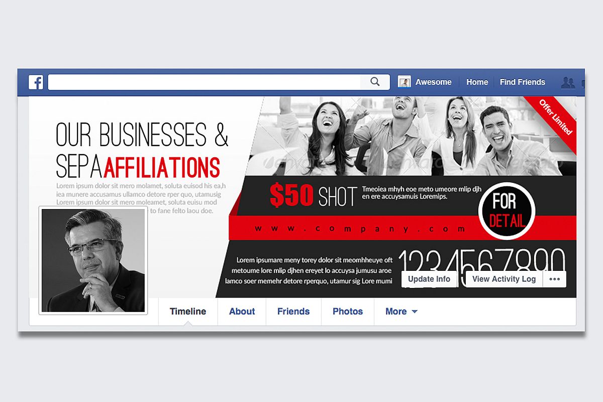 Corporate Facebook Timeline Cover example image 1