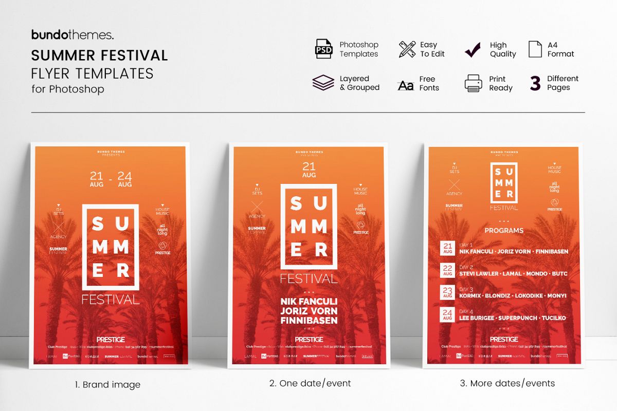 Summer Festival Flyer Templates example image 1