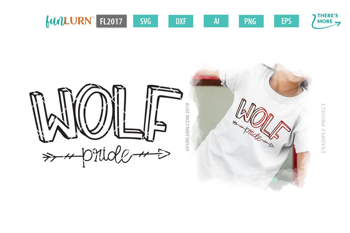 Wolf Pride Team SVG Cut File example image 1