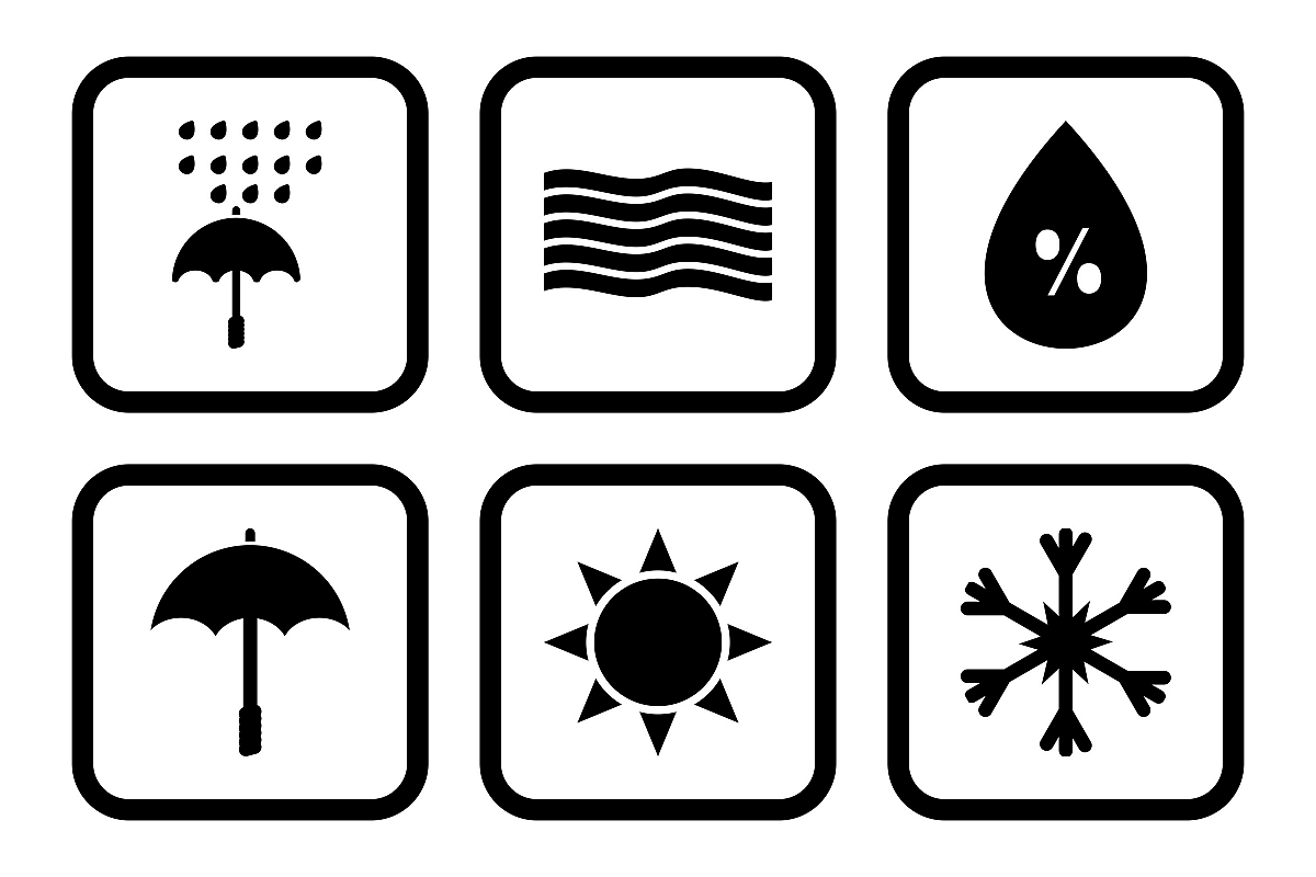 Set Of Weather And Season Icons example image 1