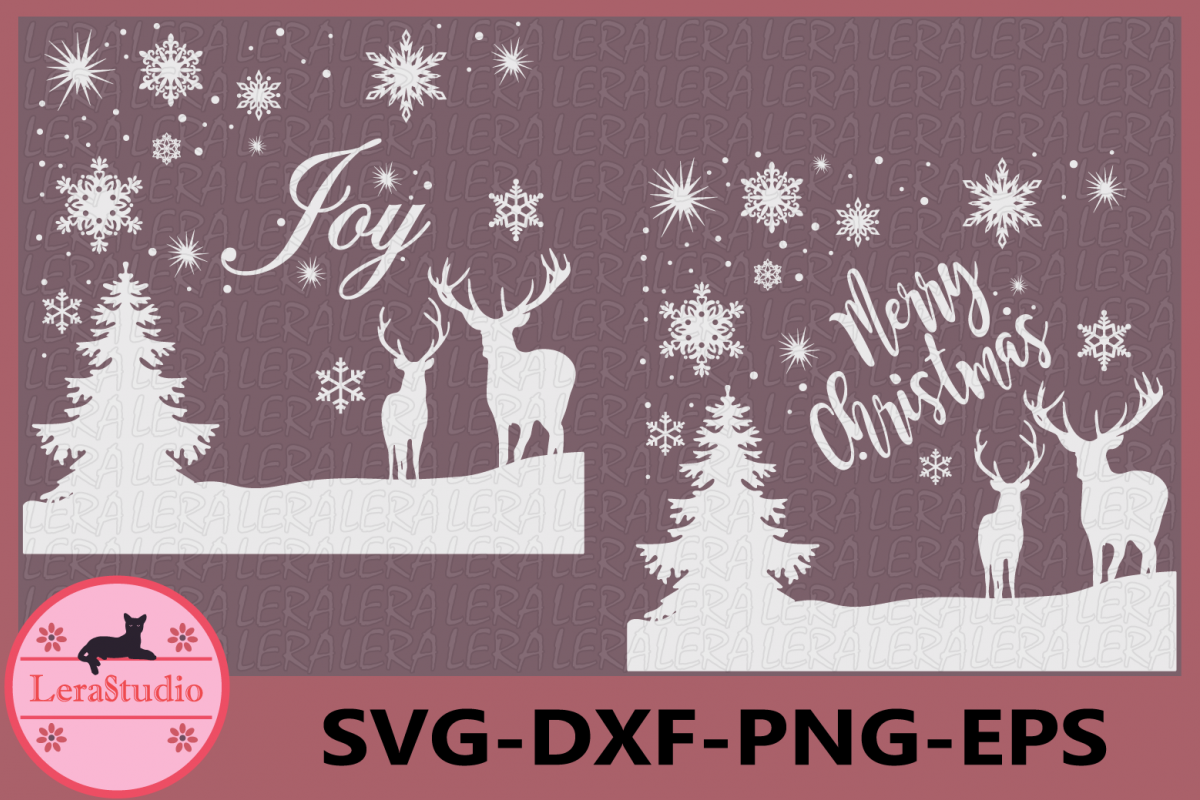 Merry Christmas SVG, Deer Svg, Deer Original Design, Deer example image 1