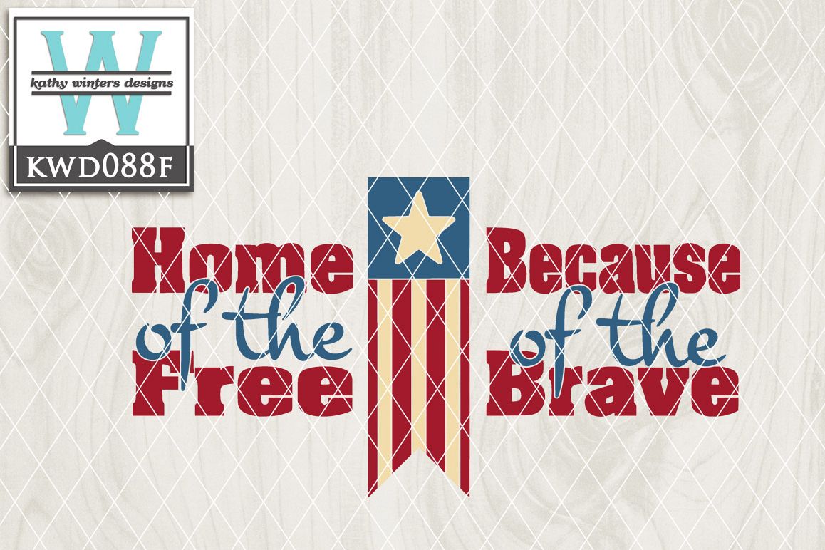 Patriotic Cutting File KWD088F example image 1