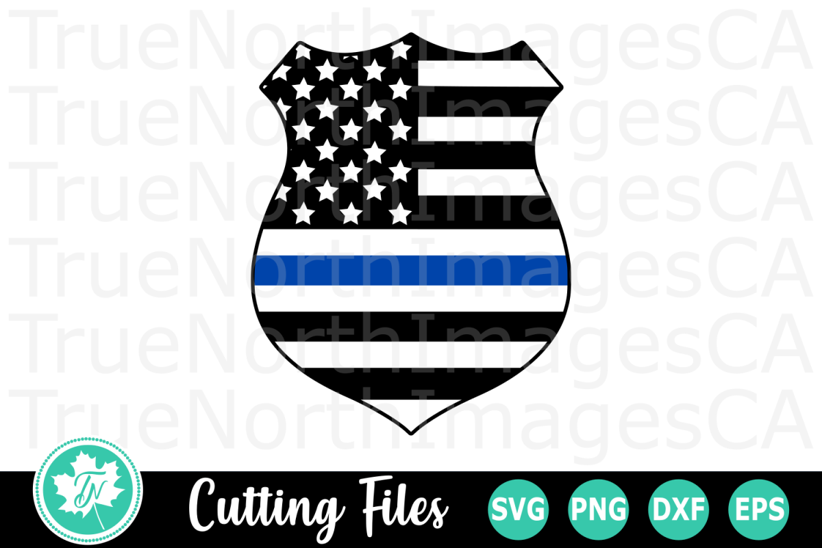 Download Thin Blue LIne Police Badge - An Occupation SVG Cut File ...