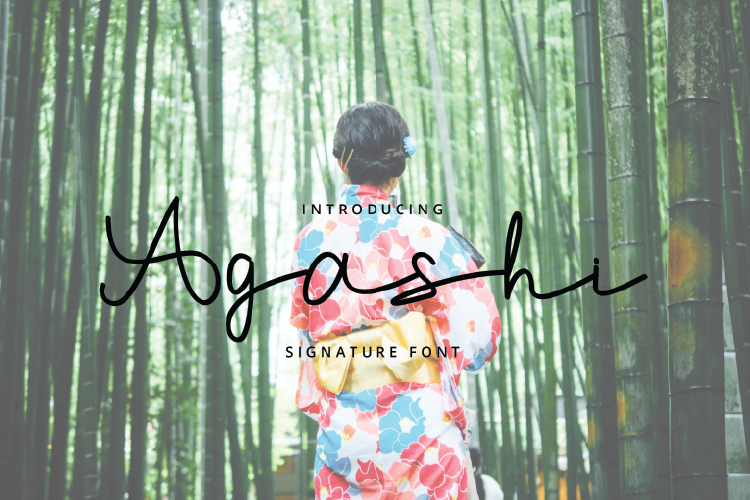 Agashi Signature Font example image 1