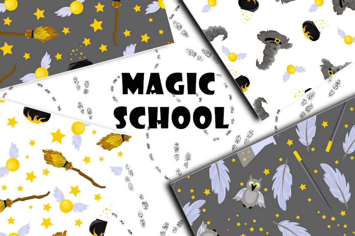 School of Magic Pattern Set Theme - Harry Potter, Hogwarts example image 1