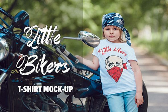 Little Bikers T-Shirt Mock-Up example image 1