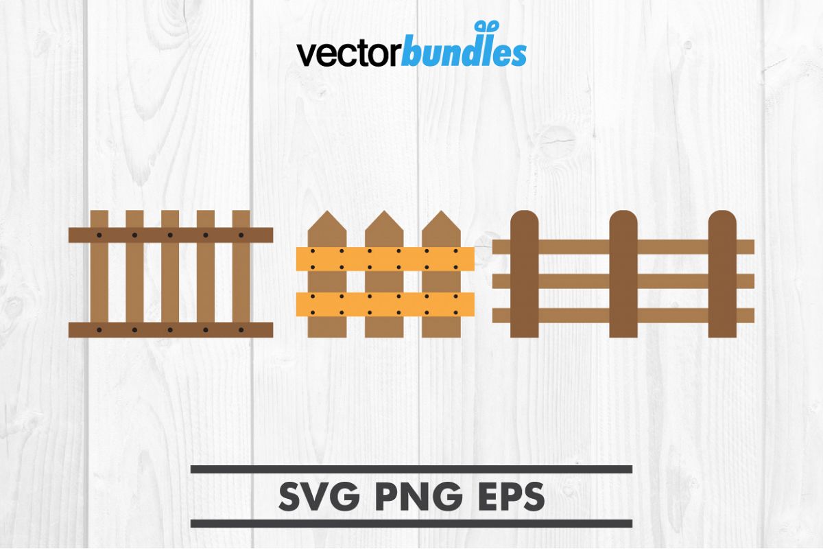 Wooden fence clip art svg example image 1