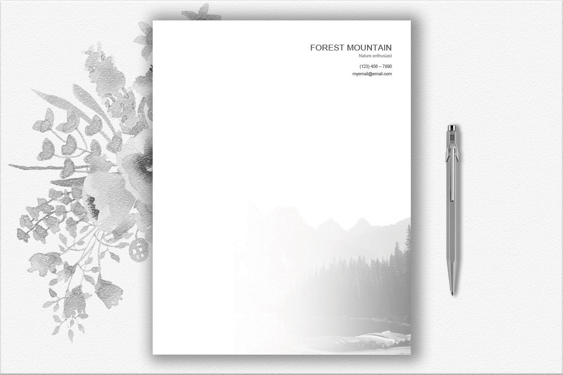 Mountains Letterhead Design Template example image 1