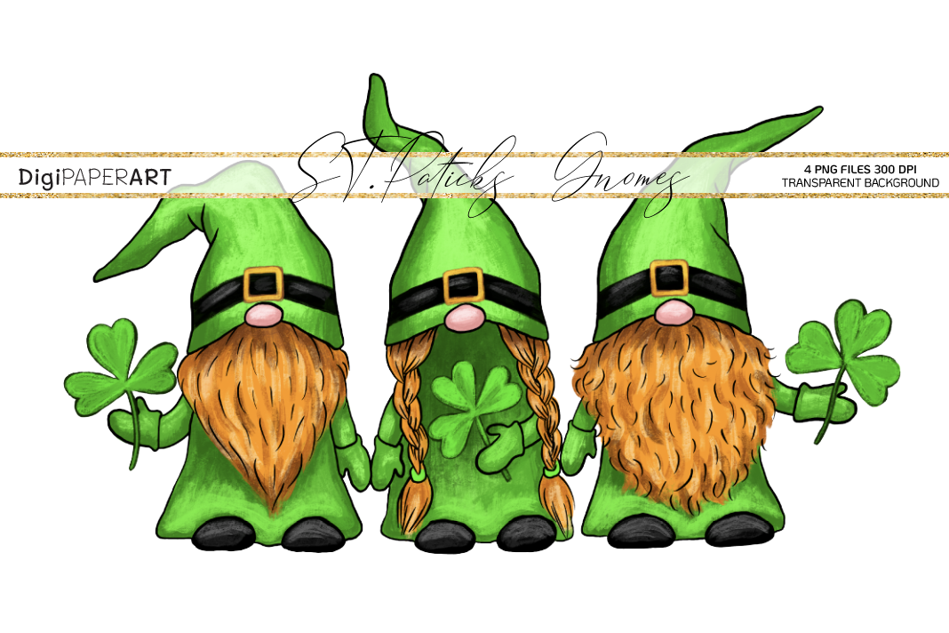 St. Patricks Day Gnome gPNG, Gnome Sublimation Design example image 1