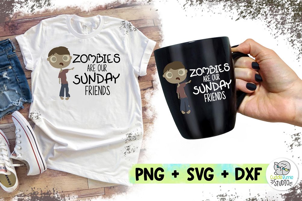 Zombies are for Sundays | Zombie SVG | Zombie Design example image 1