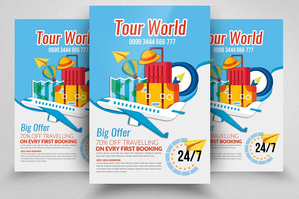 Tour & Traveling Agency Flyer Template example image 1