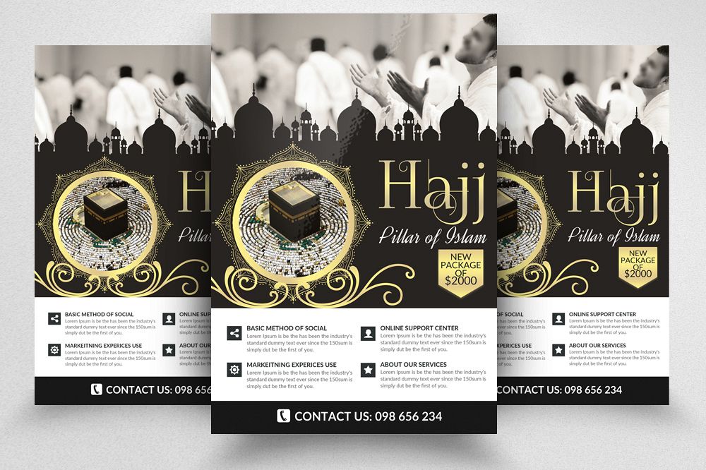Hajj and Umrah Flyer Template example image 1