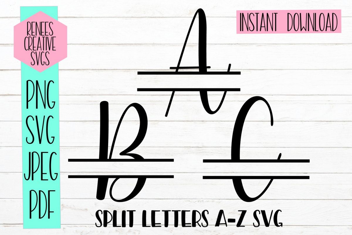 Download Split Letters| Split Monogram letters| SVG Cutting File (247037) | SVGs | Design Bundles