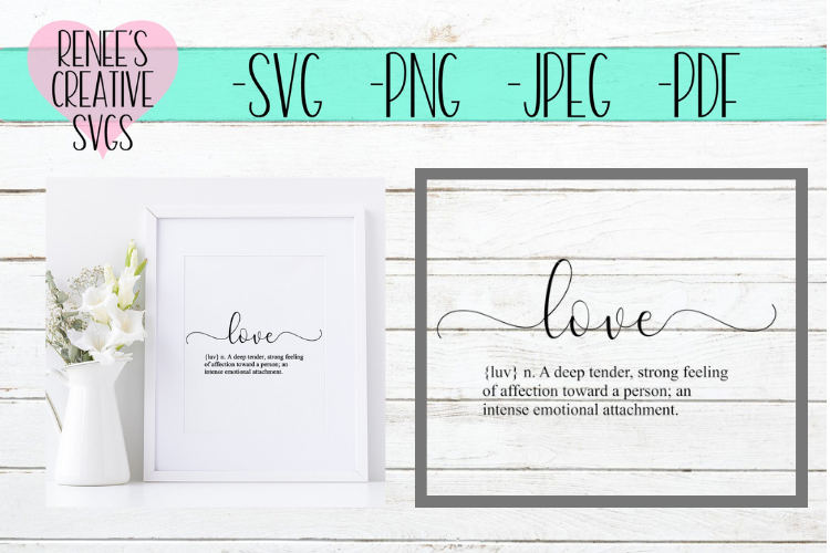 Definition of Love | Quote | SVG Cutting File example image 1