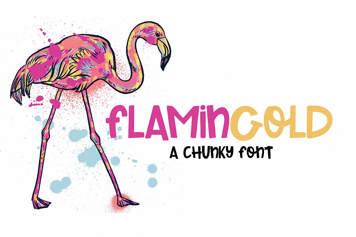 Flamingold - A Chunky Font example image 1