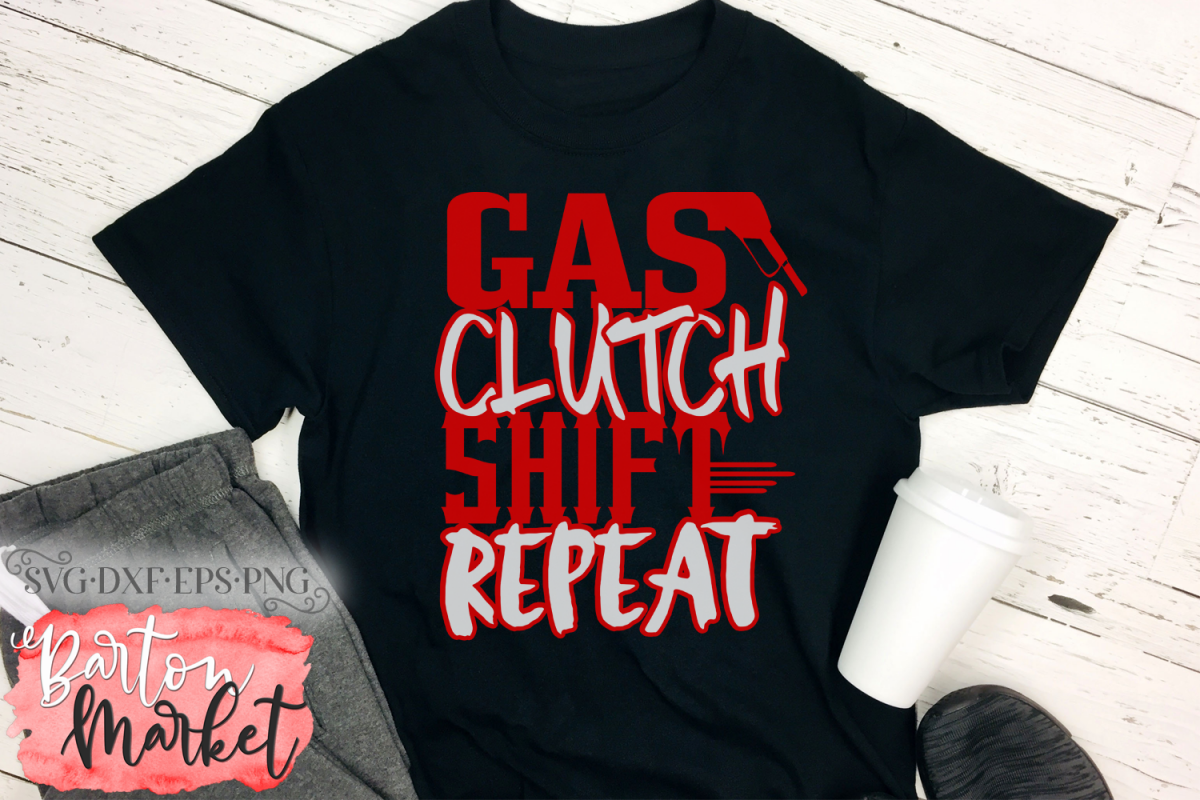 Gas Clutch Shift Repeat SVG DXF EPS PNG example image 1