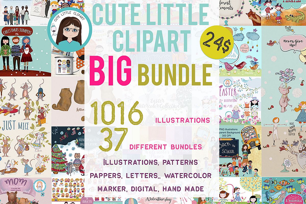 Big bundle clipart characters example image 1