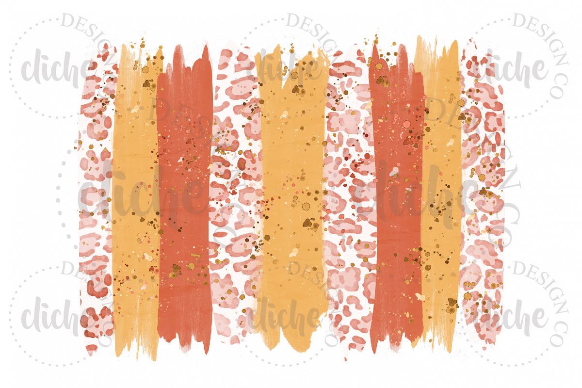 Fall Paint Stroke Sublimation Design Background example image 1
