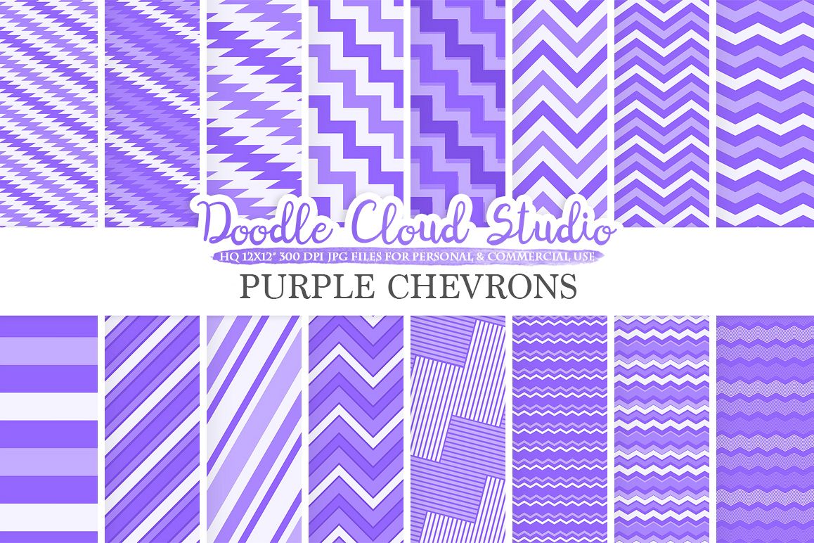urple Chevron digital paper, Chevron and Stripes pattern, Zig Zag lines background, Instant Download for Personal & Commercial Use example image 1