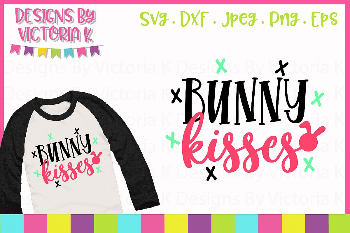 Bunny Kisses SVG Cut File example image 1