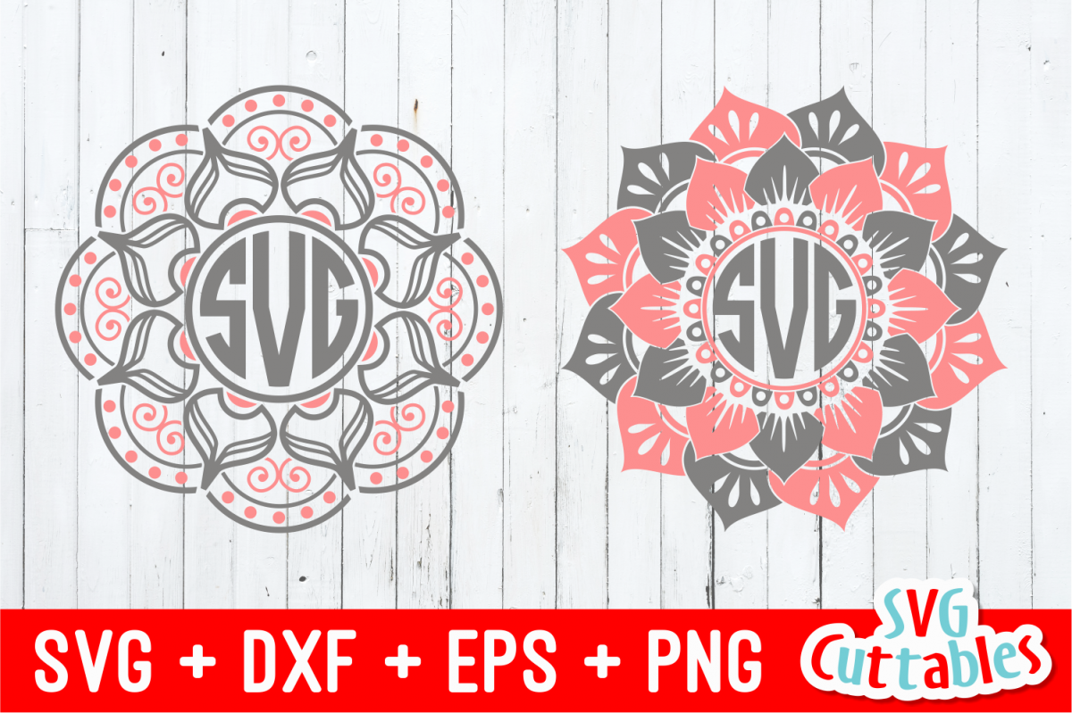 Download Mandala Monogram Frames | SVG Cut Files