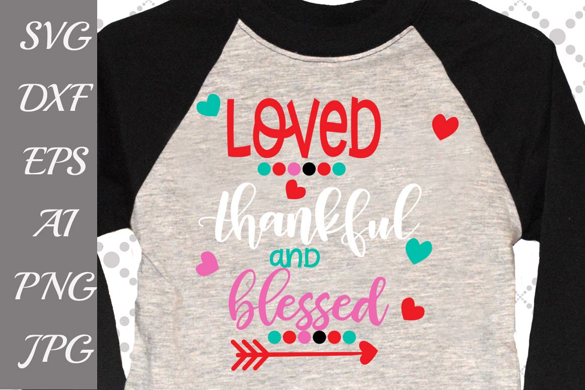 Thankful and Blessed Svg example image 1