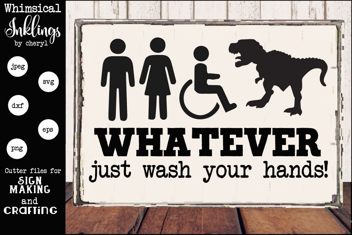 Free Use Bathroom Sign SVG