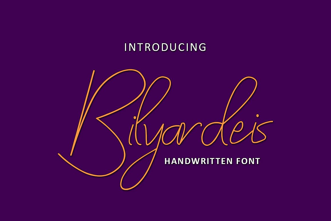 Bilyardeis - Handwritten Font example image 1