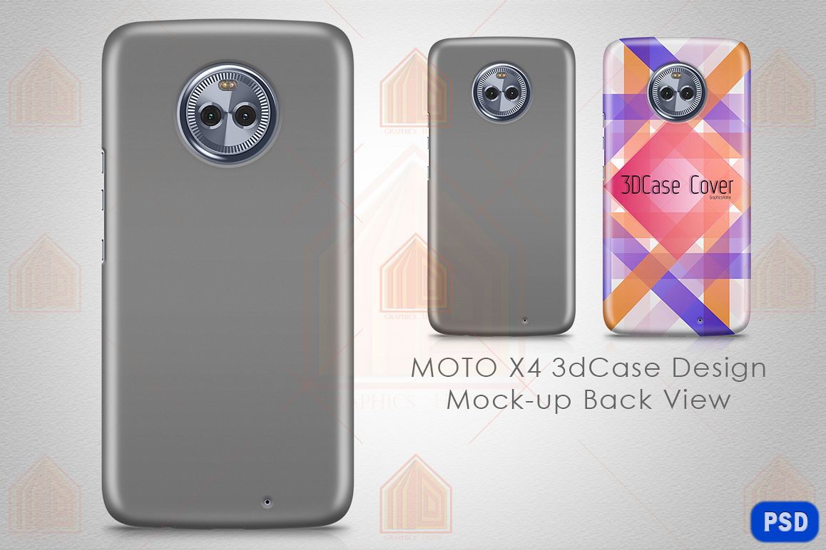 MOTO X4 3D Case Design Mockup Back View example image 1