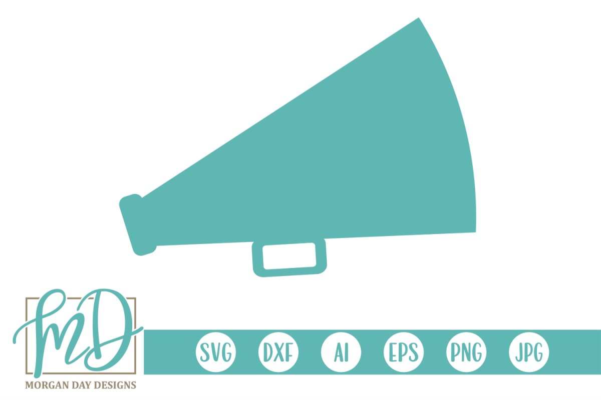 Cheer - Megaphone SVG, DXF, AI, EPS, PNG, JPEG example image 1