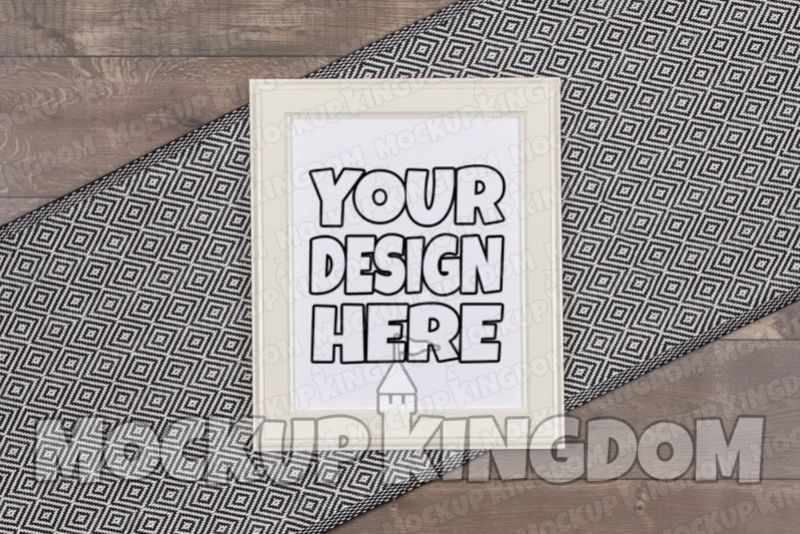 Picture Frame Mockup, Blank Frame Artwork, Canvas Mockup example image 1