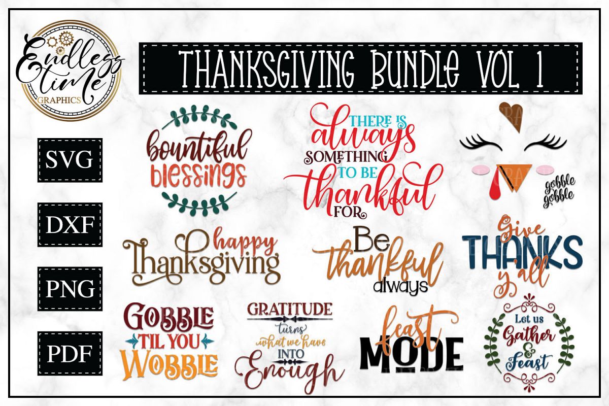 Thanksgiving SVG Bundle example image 1