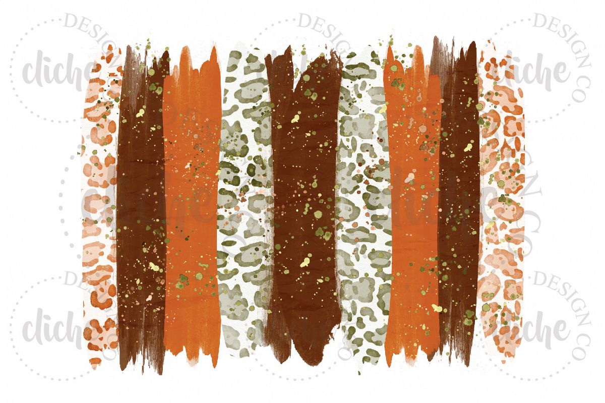 Fall Paint Stroke Sublimation Design Background example image 1