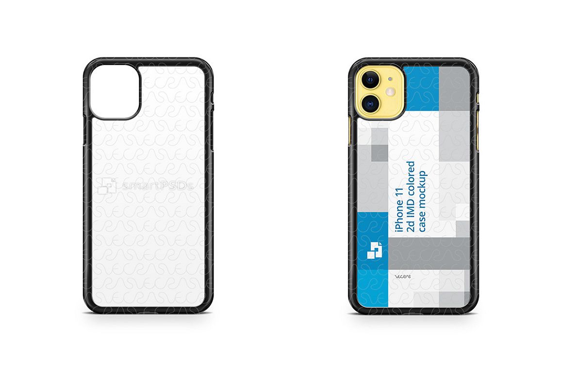 iPhone 11 2019 2d PC Colored Case Design Mockup example image 1
