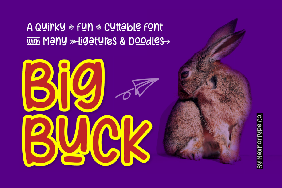BigBuck - a Quirky Fun Cuttable Font example image 1