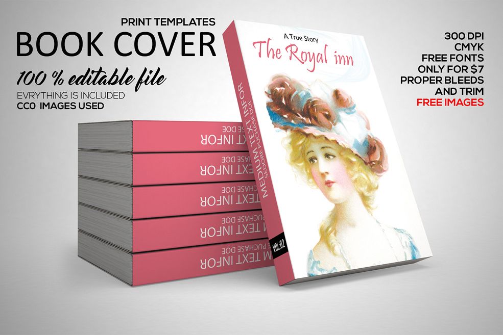 Novel Book Cover Template example image 1
