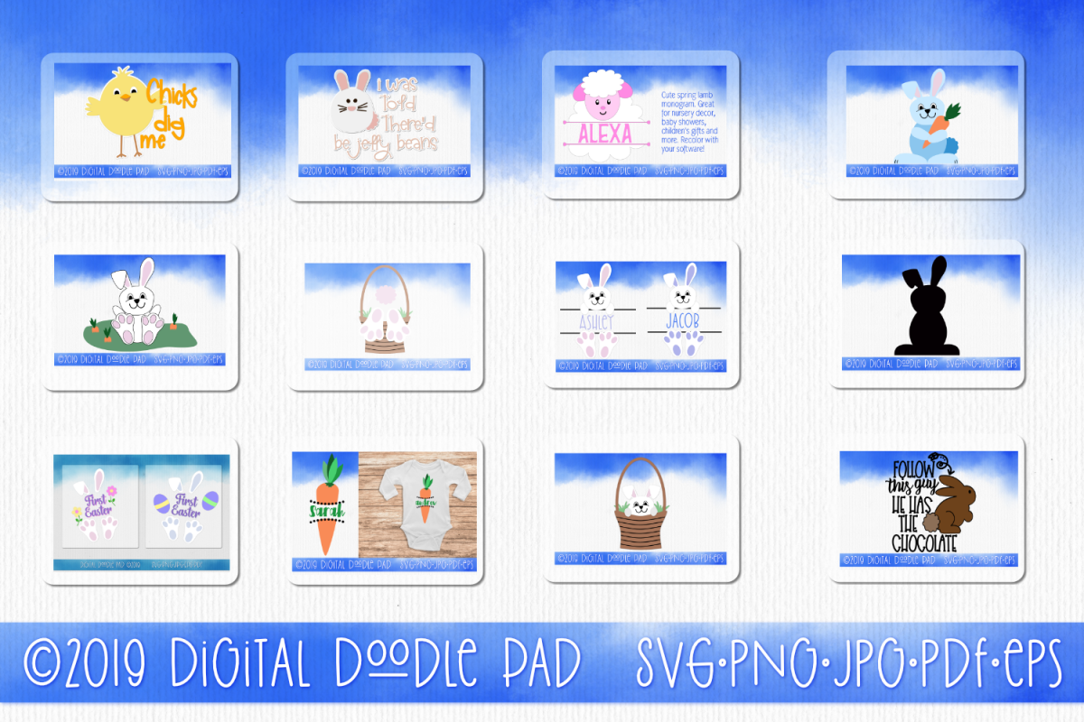 Easter Bunny SVG Bundle - Big Savings! example image 1