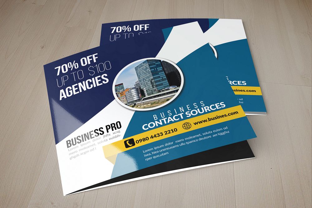 Business Agency Square Trifold Brochure example image 1
