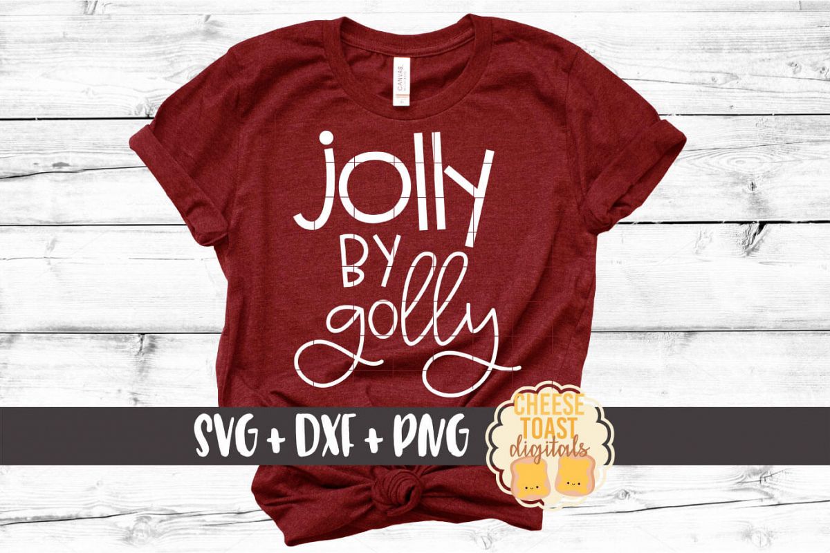 Jolly By Golly - Funny Christmas SVG PNG DXF Cut Files example image 1